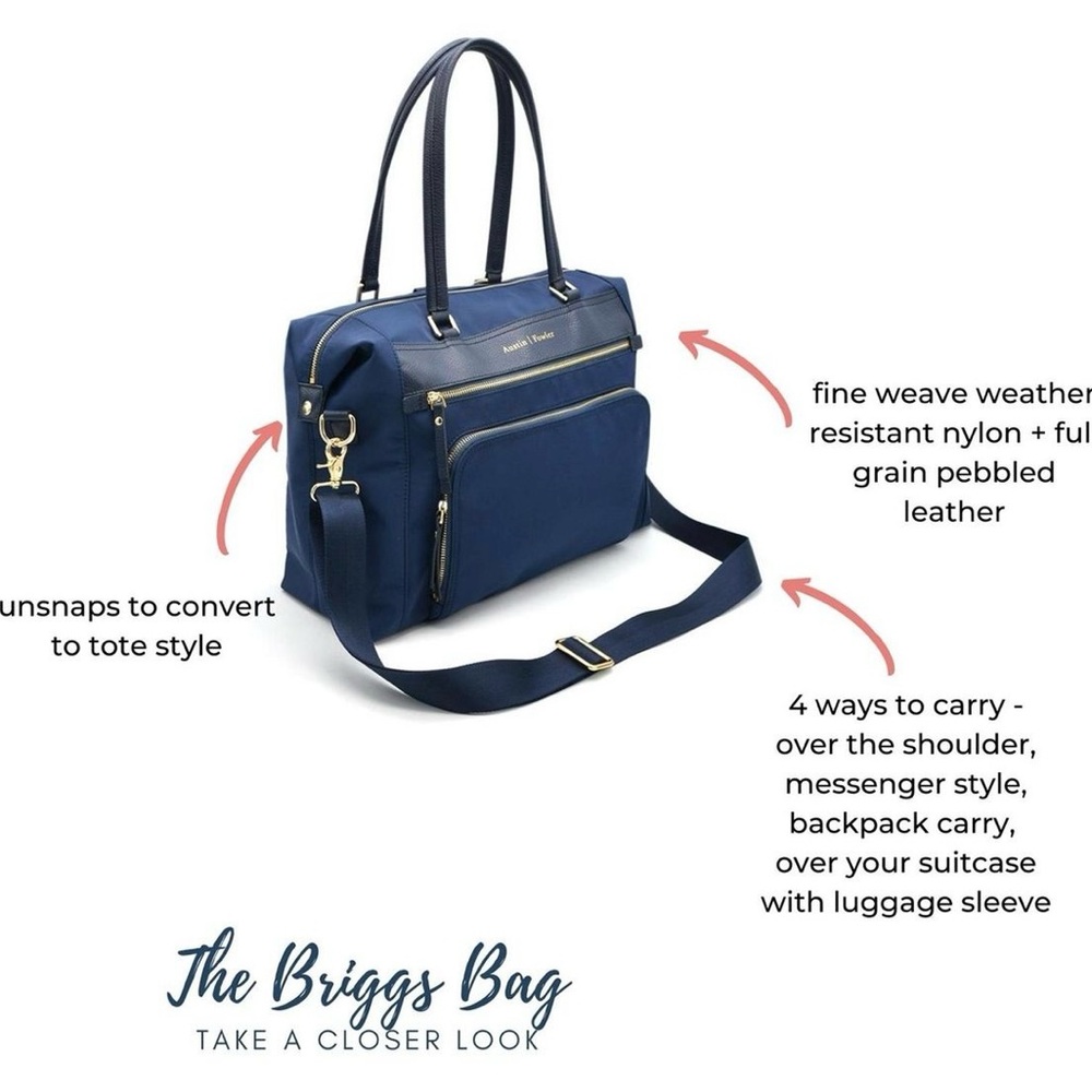 NWT Austin Fowler Briggs Bag Functional & stylish. Lots of compartments! Navy 💙
